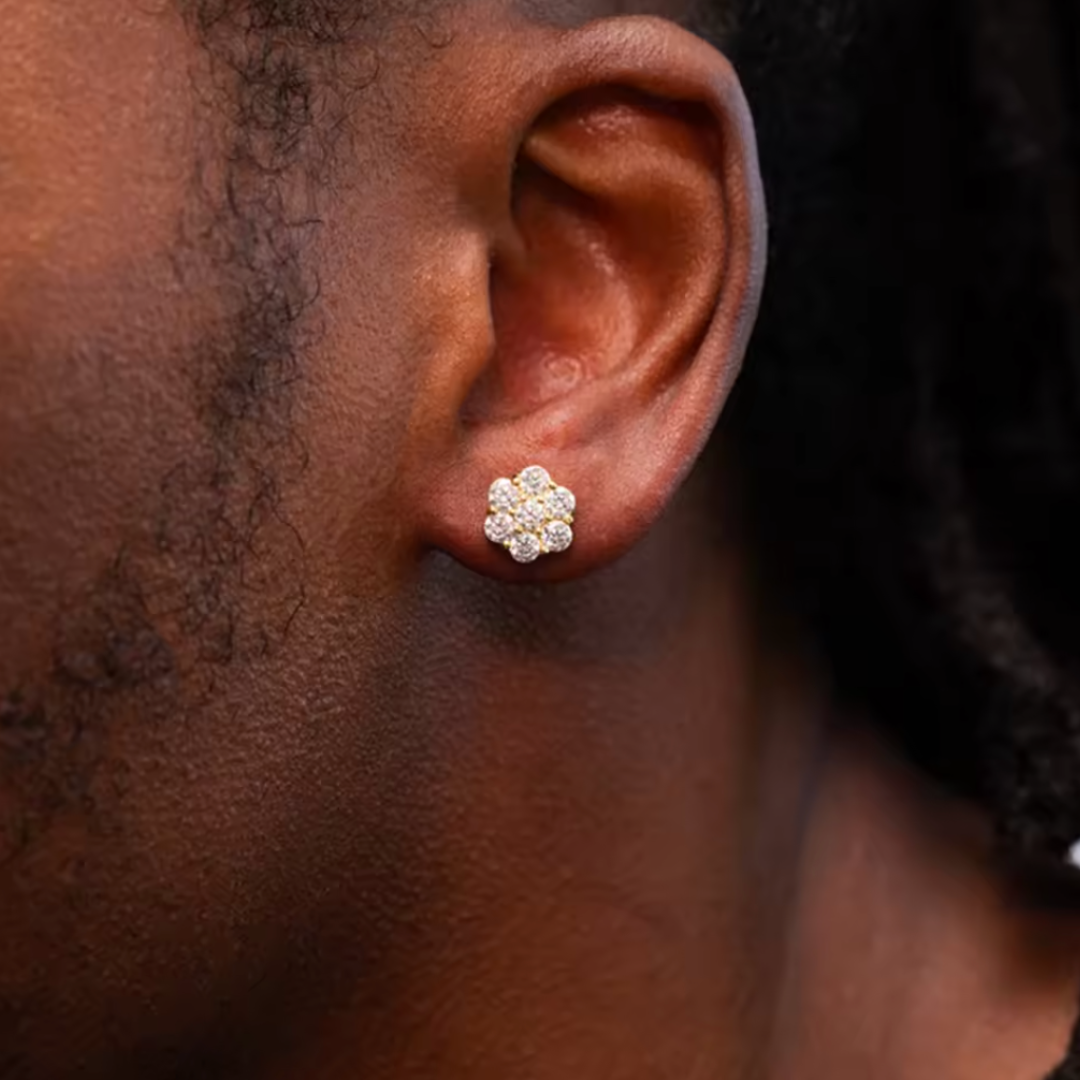 Cluster Earrings | (Moissanite)