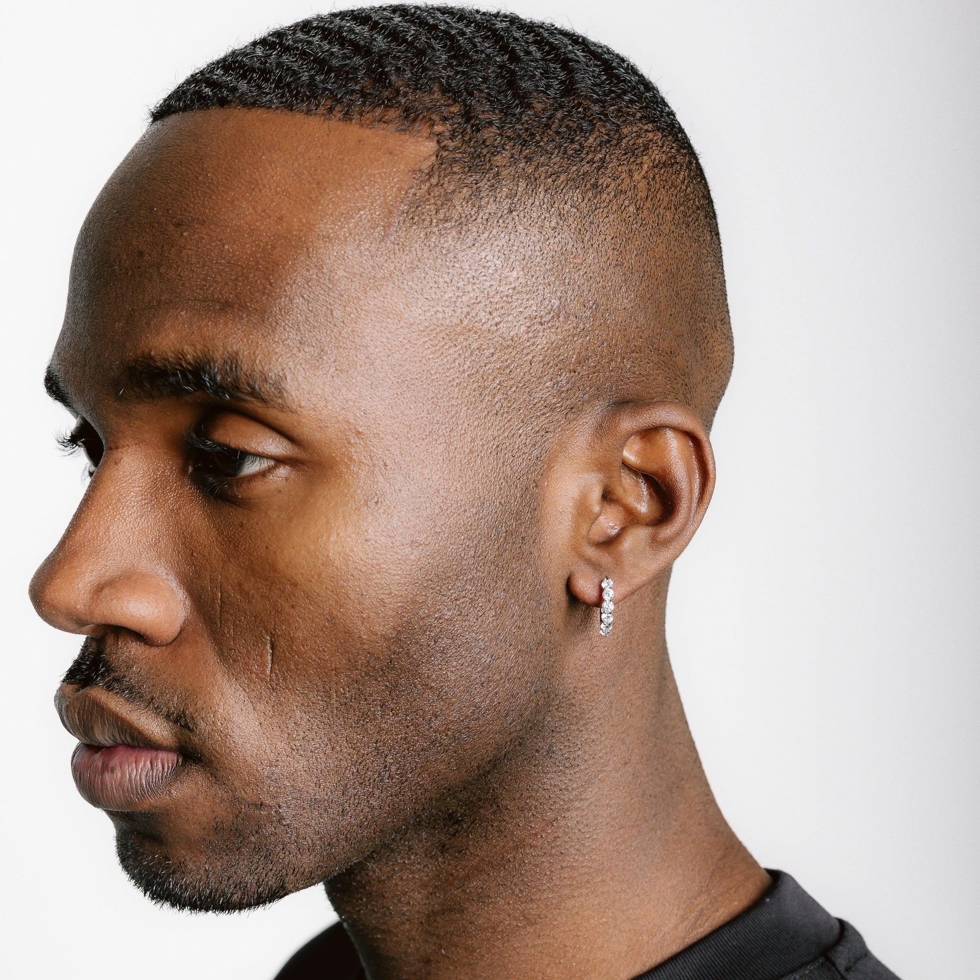 Large Hoop Earrings | (Moissanite)