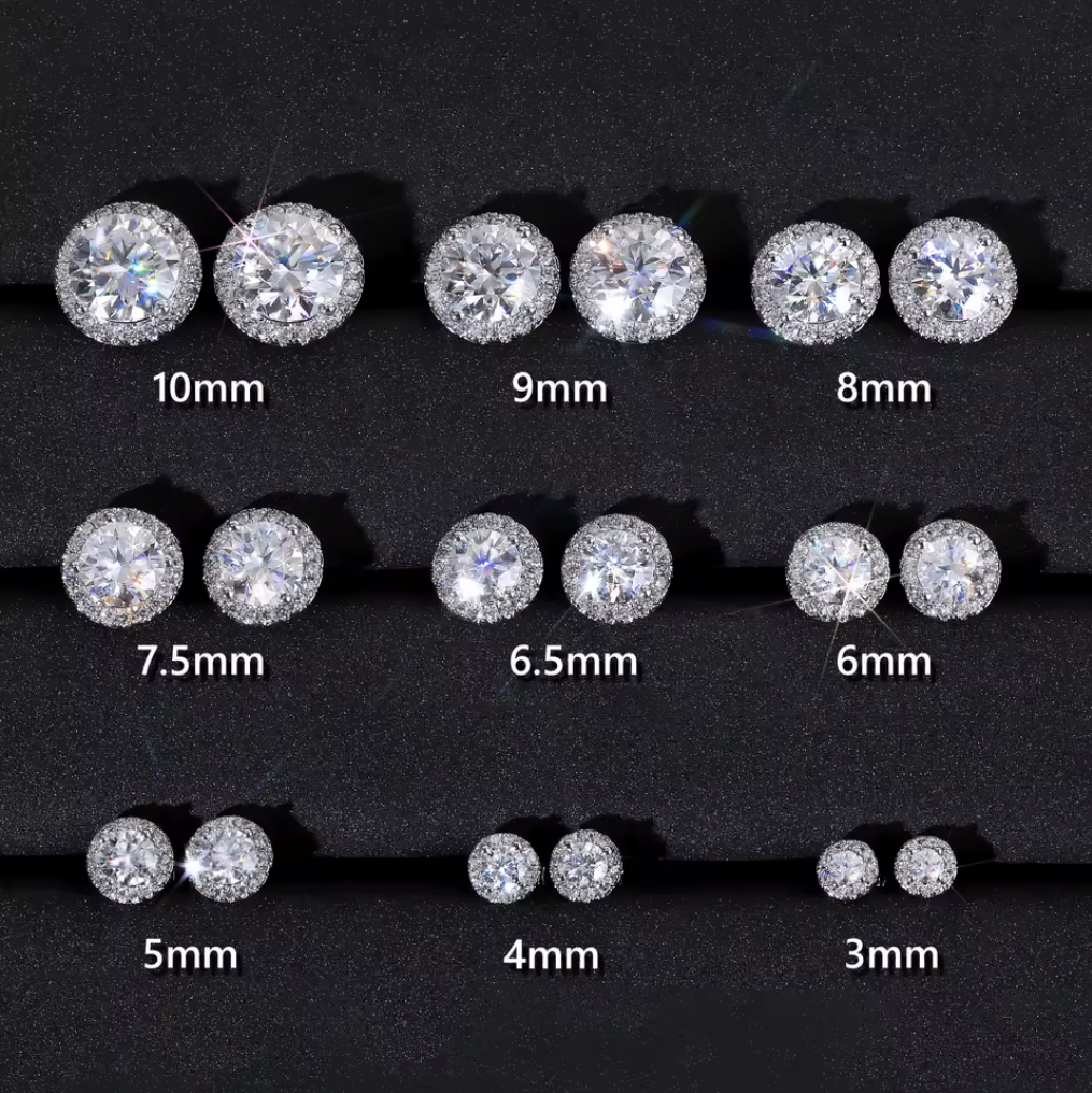 Cushion Cut Earrings | (Moissanite)