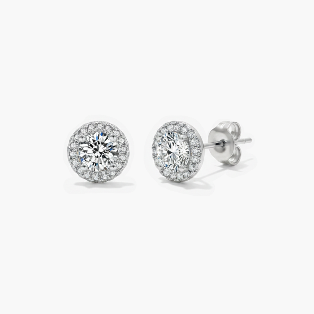 Cushion Cut Earrings | (Moissanite)