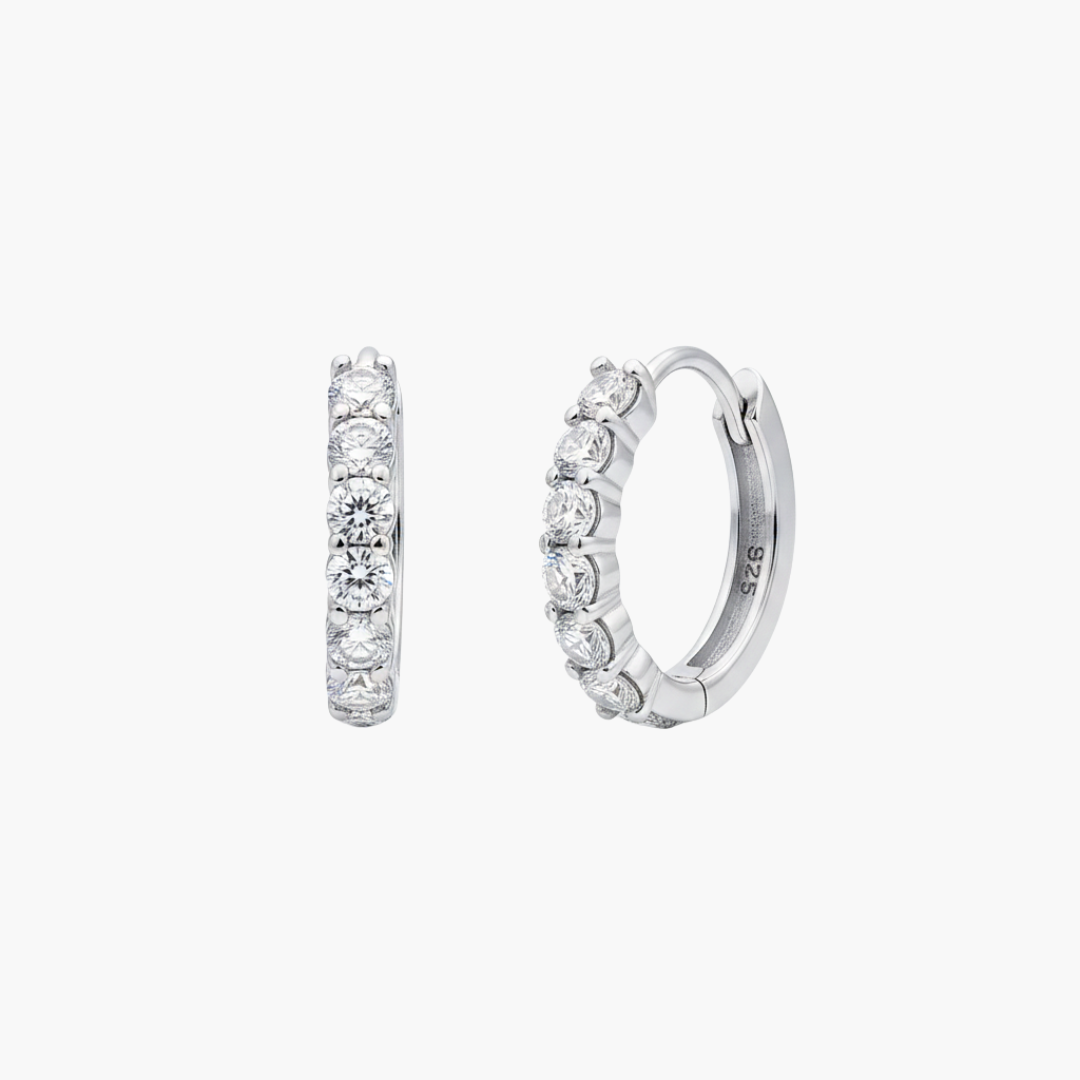Large Hoop Earrings | (Moissanite)